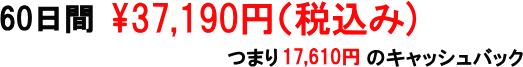 60日間の価格