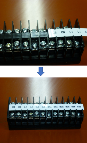 端子台の記名シール